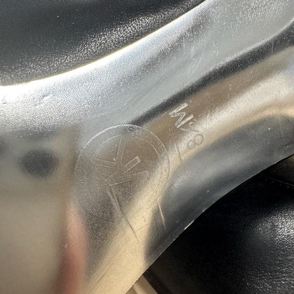 Michael Kors Brena Black Leather Open Toe Buckle Ankle Booties Size 8.5 - Picture 7 of 8